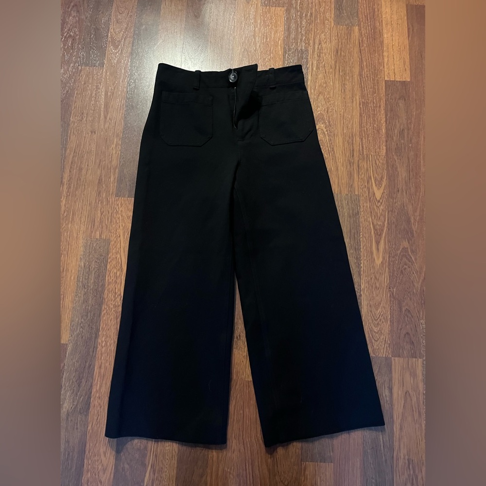 Anthropologie Black Cropped Pants
